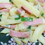 新じゃがと魚肉ソーセージの和風ジャーマンポテト